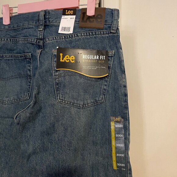 NWT Mens Lee Legendary Regular Fit Straight Jeans Wylie 30 x 30 99% Cotton - Picture 5 of 6